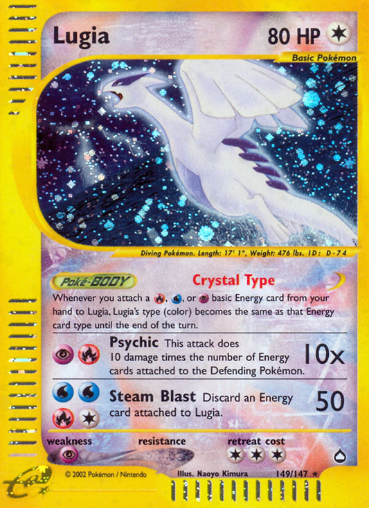 Lugia kaart in de Pokémon TCG
