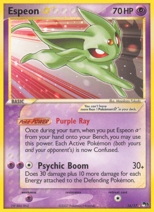 Espeon kaart in de Pokémon TCG