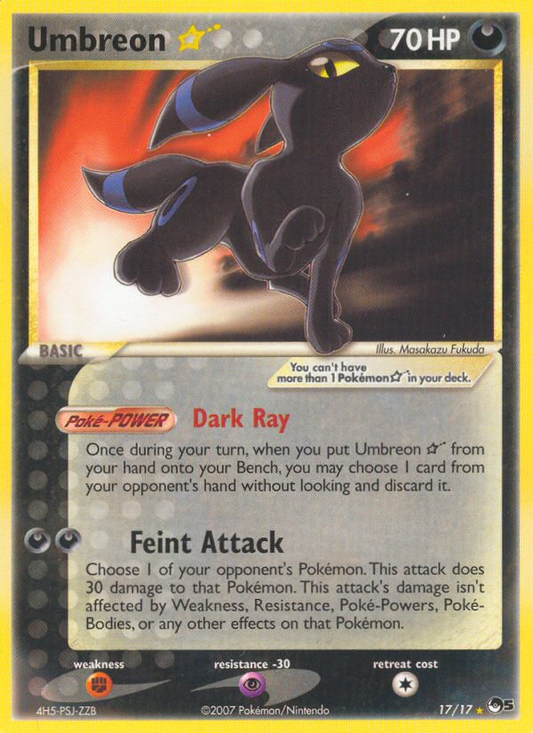 Umbreon kaart in de Pokémon TCG