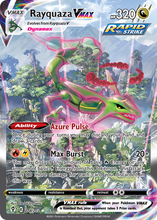 Rayquaza VMAX Alternate Art (Evolving Skies, 2021)