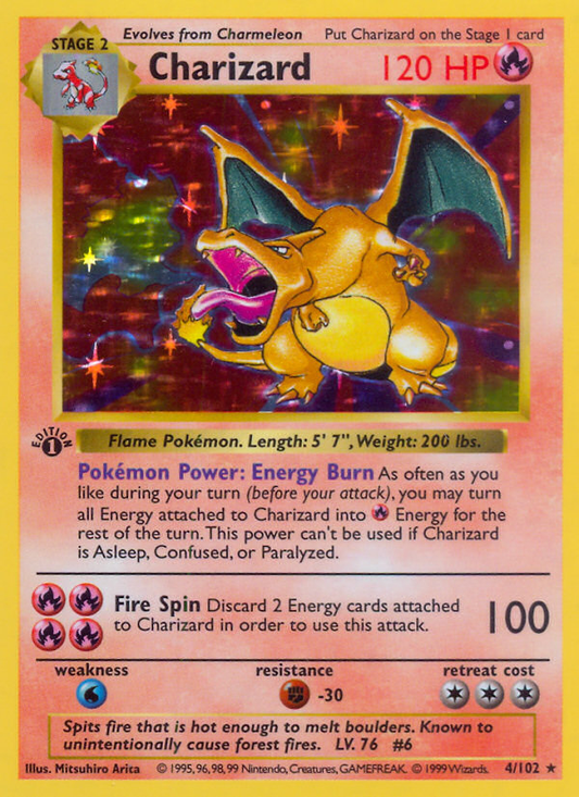 Base Set Charizard, een van de meest waardevolle Pokémon-kaarten