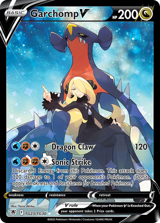 Garchomp V alternate art (Astral Radiance Trainer Gallery)
