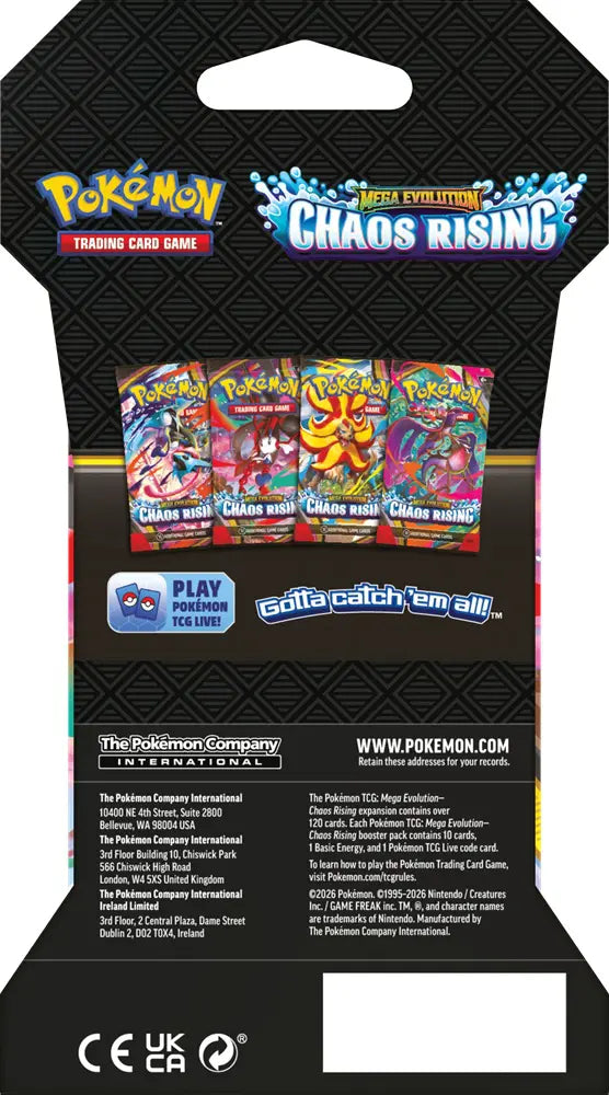 Pokémon Chaos Rising Sleeved Booster