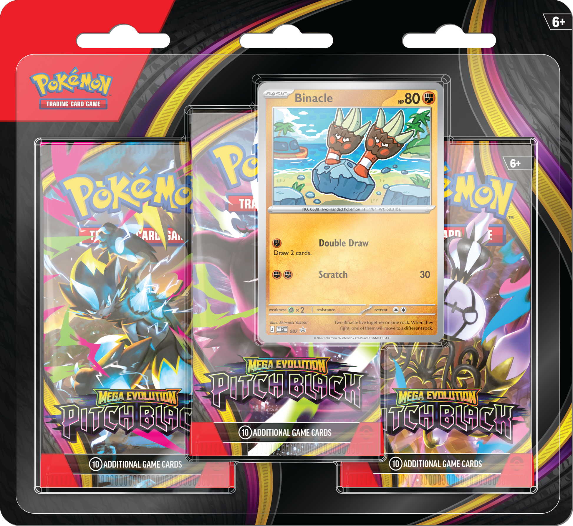 Pokémon Pitch Black 3-Pack Blister Binacle